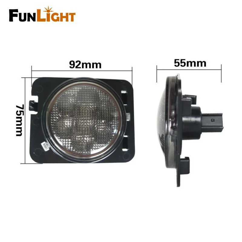 Светодиодный светодиодные боковые чайник отложным воротником огни для 2007 - 2016 Jeep