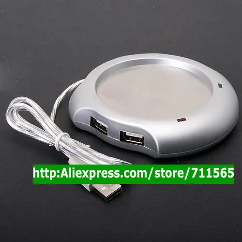 Best Gift! 40pcs/lot New 4 Port USB Hub Tea Coffee Beverage Electric Cup Mug Warmer Heater Pad for PC Laptop Free Shipping | Компьютеры и