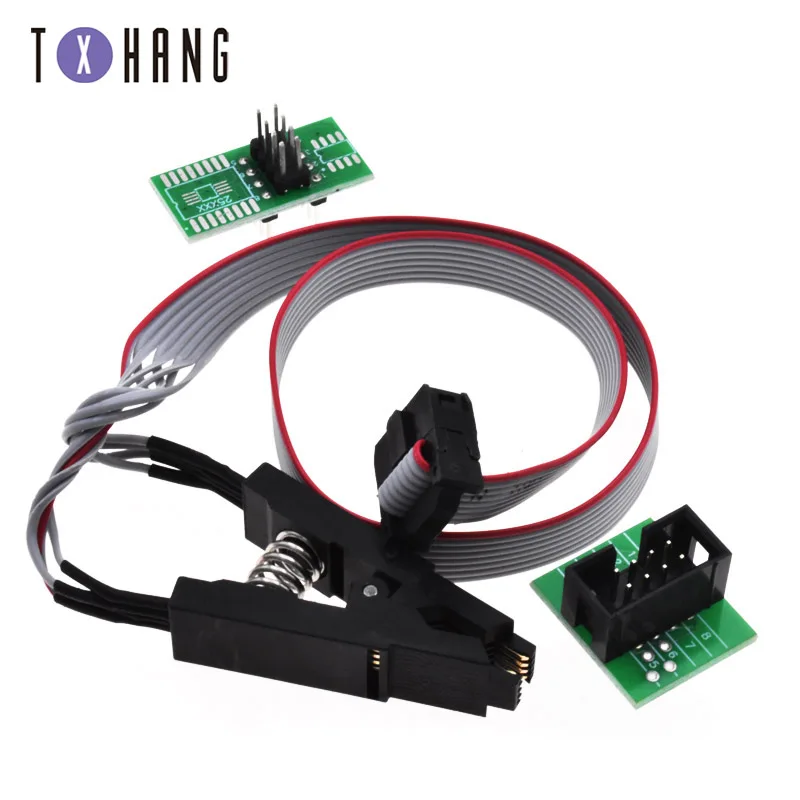 SOIC8 SOP8 Тесты зажим для EEPROM 93CXX/25CXX/24CXX программирование в цепи на USB программист TL866CS