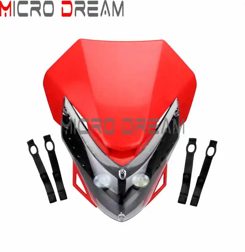 Red Мотокросс внедорожные мотоциклы Enduro MX 20 штук Светодиодный обтекатель 35 Вт маска на фару универсальный для Kawasaki KLX KLR KX 125/250/300/450 - Цвет: Red