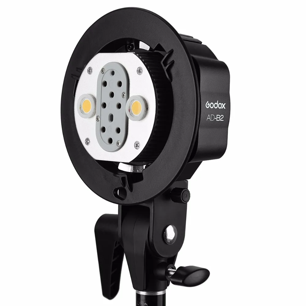 Godox WITSTRO AD B2 AD200 Dual Power Flash Head Bowens Mount Double Tube светильник Bracket for Speedlite|Аксессуары для