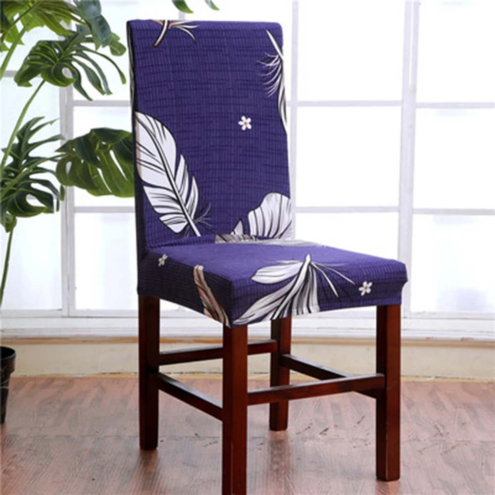 Фиолетовый спандекс Чехол для стула тянущийся эластичный столовый набор Крышка