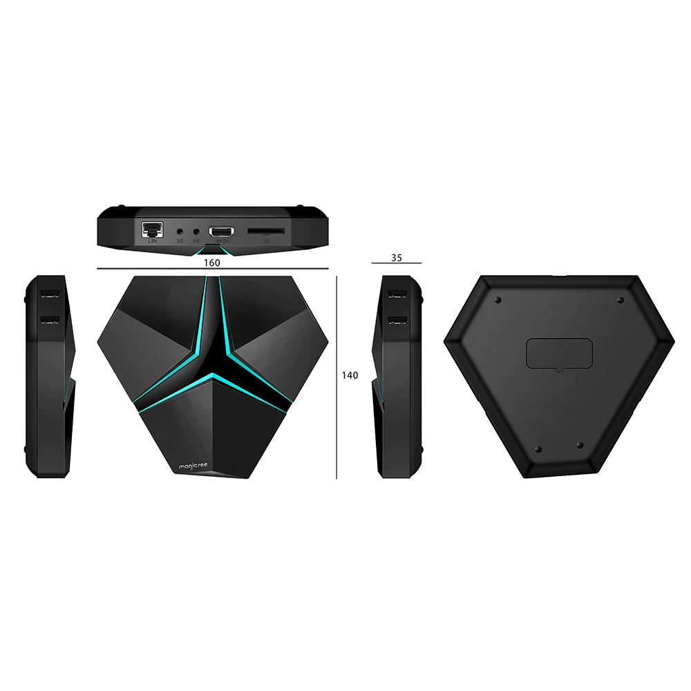 Magicsee Утюг + Android 7 1 ТВ Box Amlogic S912 Octa Core 3g 32G 2 4G/5 8G Wi Fi поддержка OTA Update Lan 1000 м BT4.1 4 K смарт