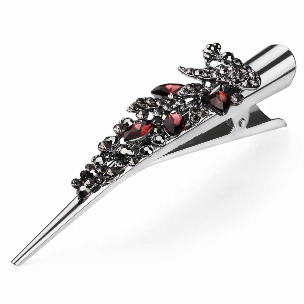 Винтажные заколки для волос в виде павлина длинные Стразы форме клюва женские с