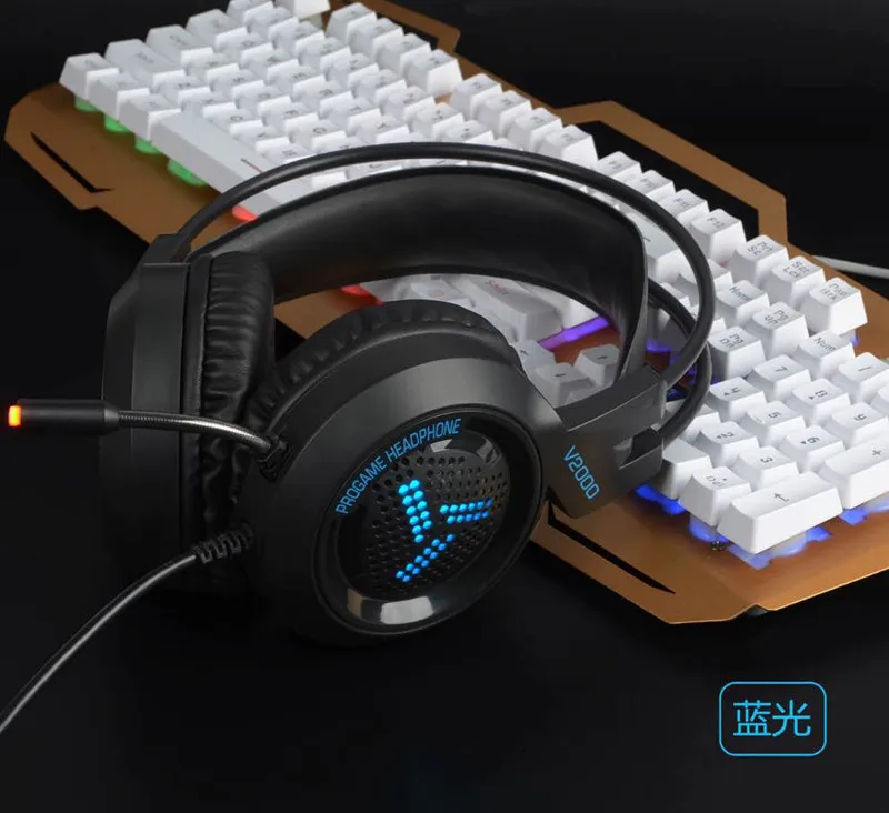 Игровая гарнитура светодиодный музыкальный аудио BigWith Mic игровая для ПК Компьютерная гарнитура 7,1 канал 3,5 мм разъем стерео опционально