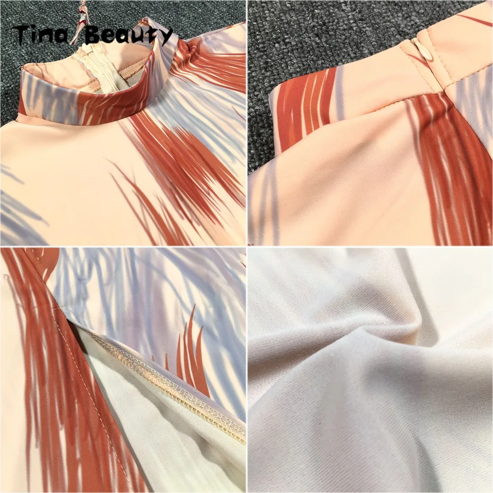 

Tina Beauty Celebrity Dress Turtle Neck Long Sleeve Smoothy Slim Bacon Pattern Sexy Dress Female Maxi Dress