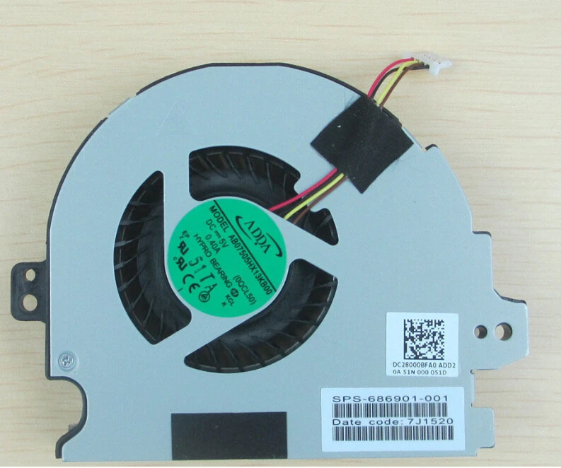 Новый для павильон M6-1045DX M6-1000 серии ноутбук радиатор процессора FAN 4 провода 686901 -