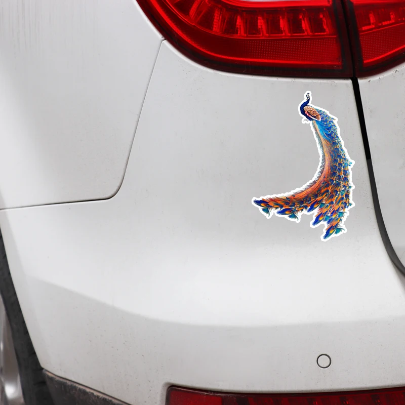 YJZT 10.5*15.1CM Peacock Decor Car Modelling Sticker Graphic Accessories 11A0009 | Автомобили и мотоциклы