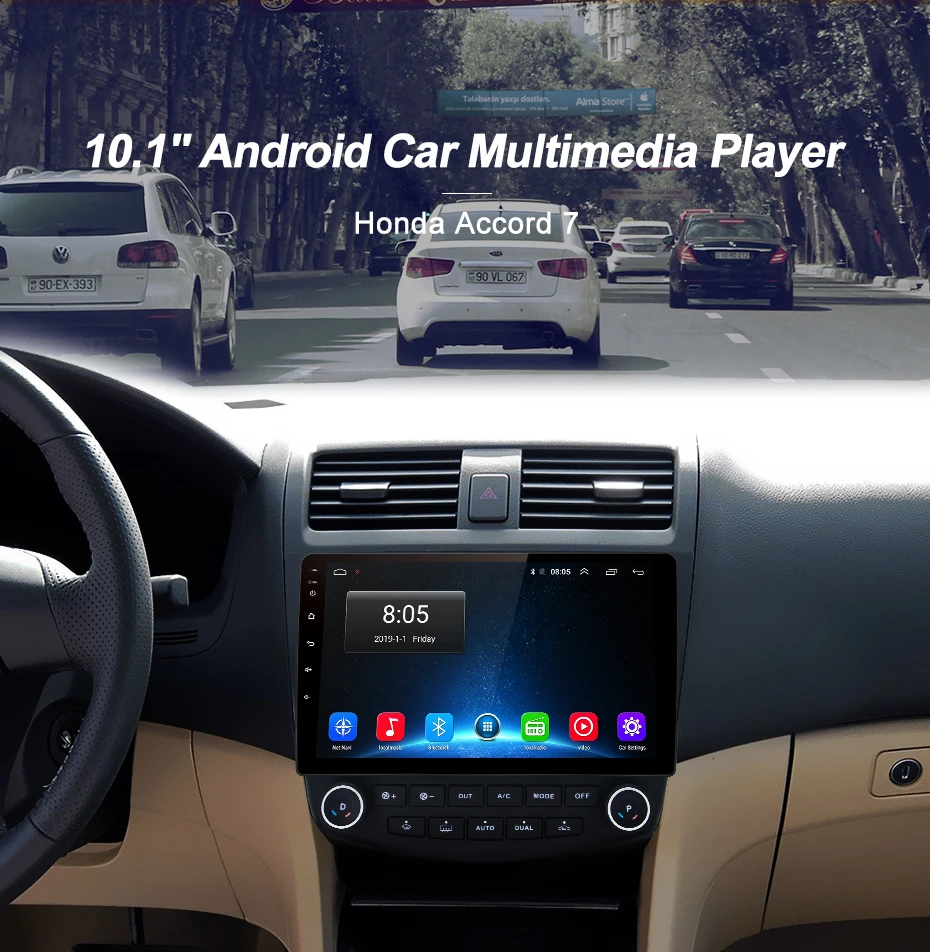Junsun автомагнитола 2G+ 32G Android 8,1 4G Автомобильный Радио мультимедийный плеер для Honda Accord 7 2003-2007 навигация gps 10,1 дюймов магнитола 2 din без dvd c камера заднего вида