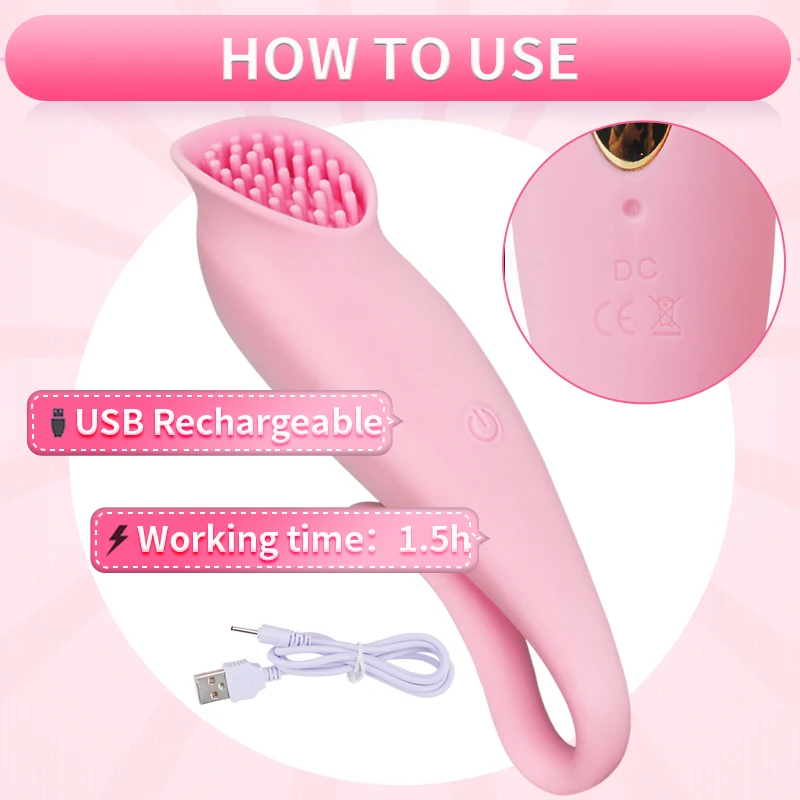 Женский Вибратор для мастурбации BODYPRO фаллоимитатор языка стимуляции клитора 10