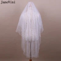 janevini two layer sparkle bridal white veil with comb star pattern short tulle wedding veils elbow length veil bruids haardeco