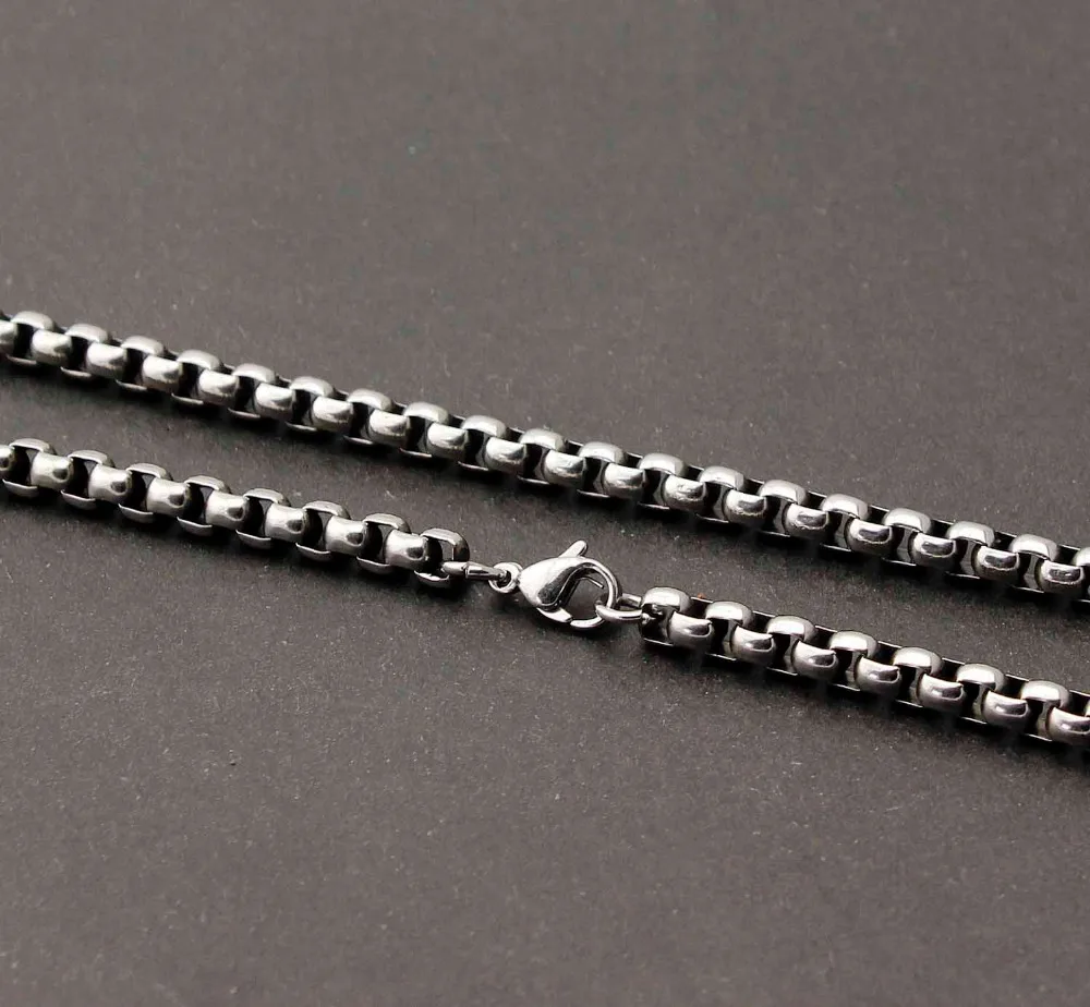 Мужское серебряное ожерелье с подвеской в виде черепа Тора из нержавеющей стали |