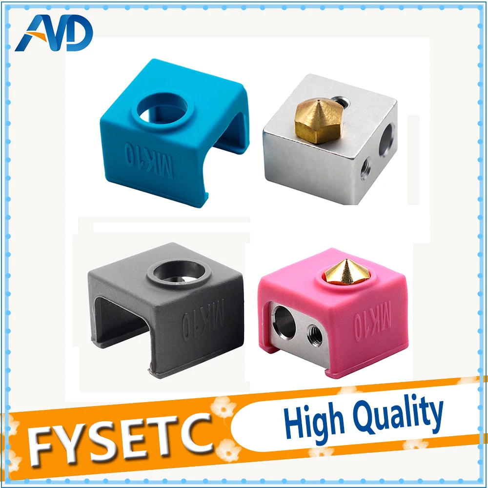 

50X MK10 Silicone Sock Blue Black Pink instead ceramic insulation For Wanhao i3 QIDI TECH SILICONE HEATER BLOCK COVER