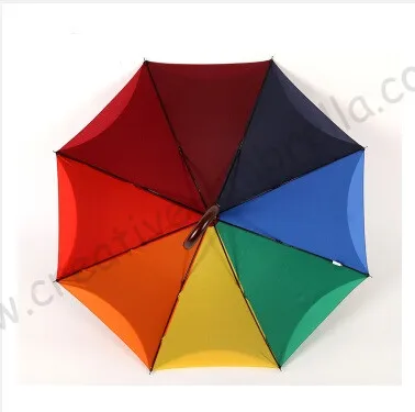 Зонтик для защиты от солнца в виде листьев лотоса радужного цвета из твердой