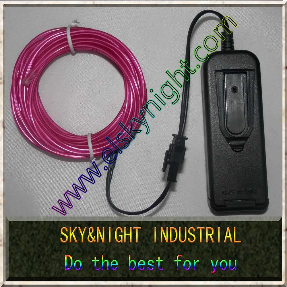 Фиолетовый 5 м гибкий провод веревка Трубка неоновый свет EL и инвертор со