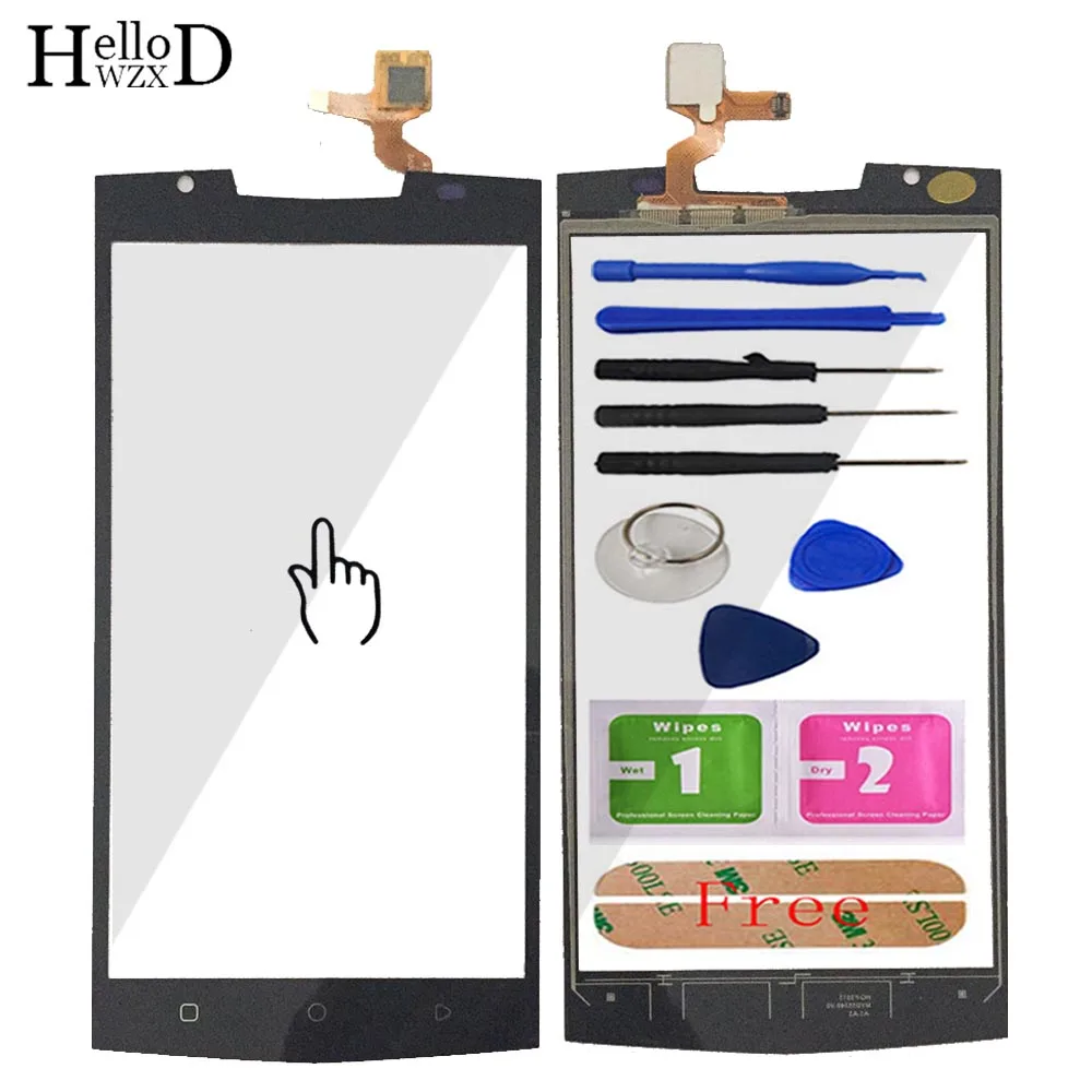 

Мобильный телефон 5,5 ''сенсорный экран стекло для Oukitel K10000 Pro дигитайзер панель сенсорный экран Переднее стекло объектив сенсор клей