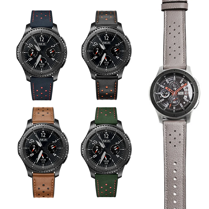 Ремешок Laforuta для Samsung Gear S3 Frontier Bnad классический кожаный браслет Galaxy 46 мм 22