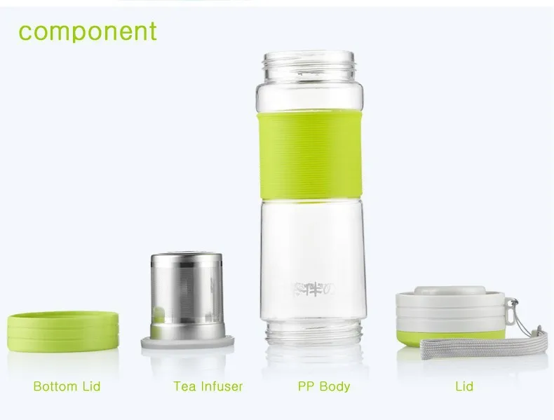 New Arrival 550ml My Bottle Travel Mug Tea infuser Cups Protein Shaker Thermos Tour Plastic Water Bottles with Lid and Rope | Дом и сад