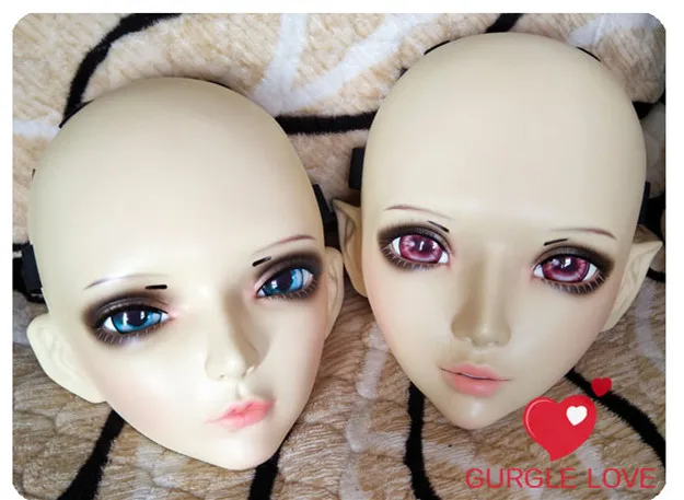 (GL078) милая полимерная полуголовная BJD маска кигуруми с глазами Косплей Аниме