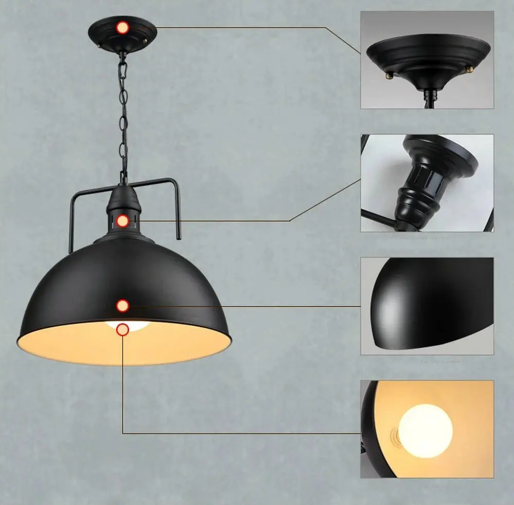 Подвесная лампа белого и черного цвета современные винтажные промышленные лампы