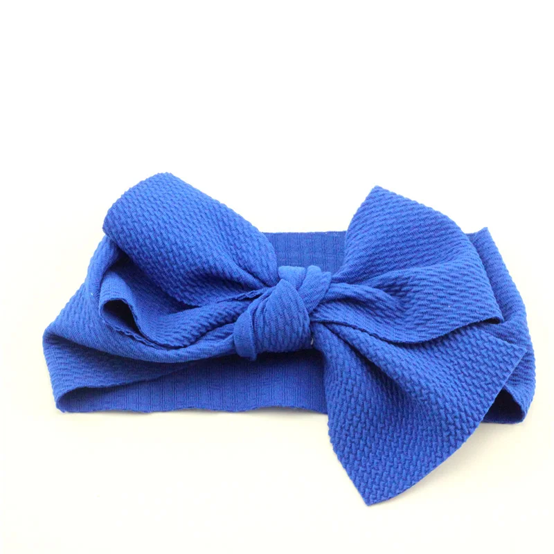 Повязка на голову хлопковая регулируемая с большим бантом для новорожденных