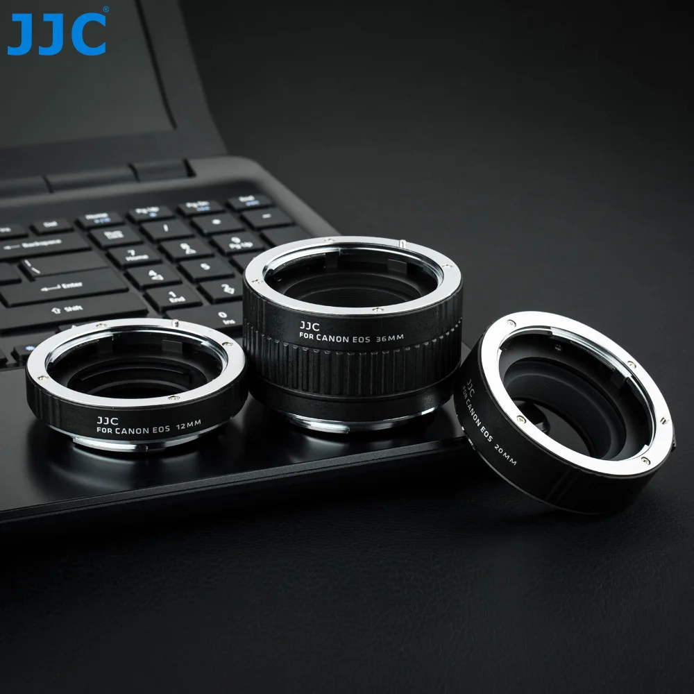 JJC Автоматическая удлинительная трубка объектива 12 мм 20 мм 36 мм наборы переходное кольцо для CANON EOS Body EF EF-S крепление Объективы для фотоаппаратов