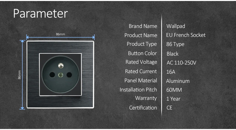 ЕС 2 Pin французская розетка Wallpad люксовые клавишные атласная металлическая Панель Электрический настенный Мощность розетка электрические розетки для дома