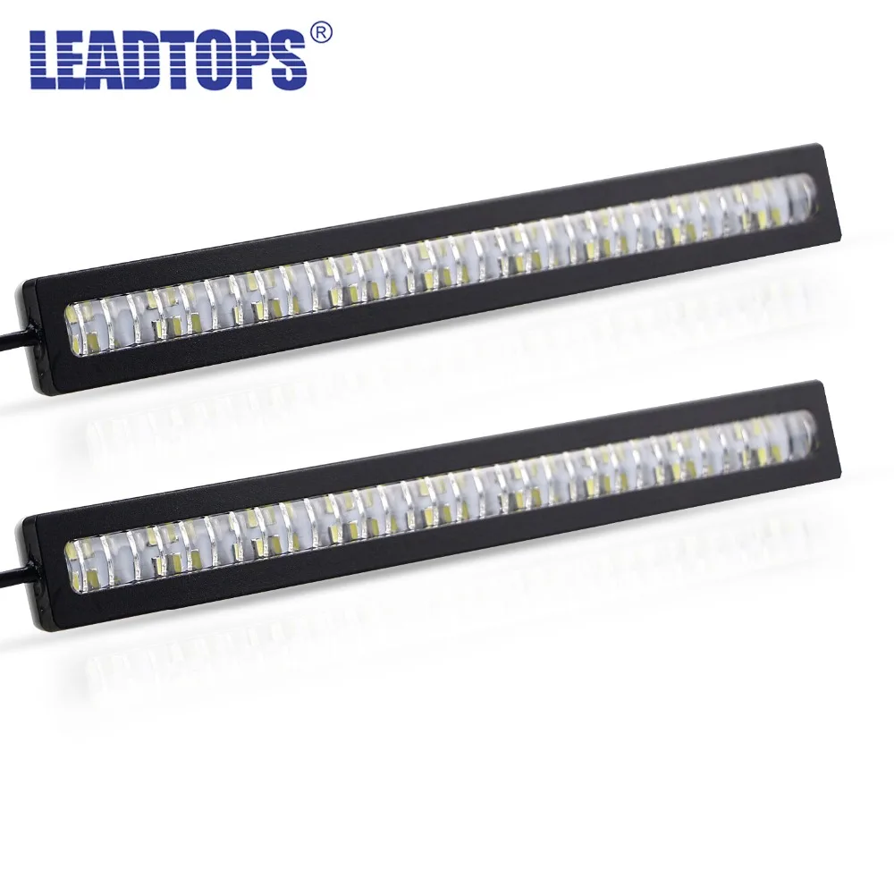 LEADTOPS 2 шт. Автомобильный светодиодный DRL супер яркий дневной ходовой светильник