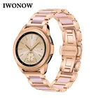 Ремешок из нержавеющей стали и керамики для наручных часов, классический браслет для Samsung Galaxy Watch 42 мм Active 2 40 мм 44 мм Gear S2