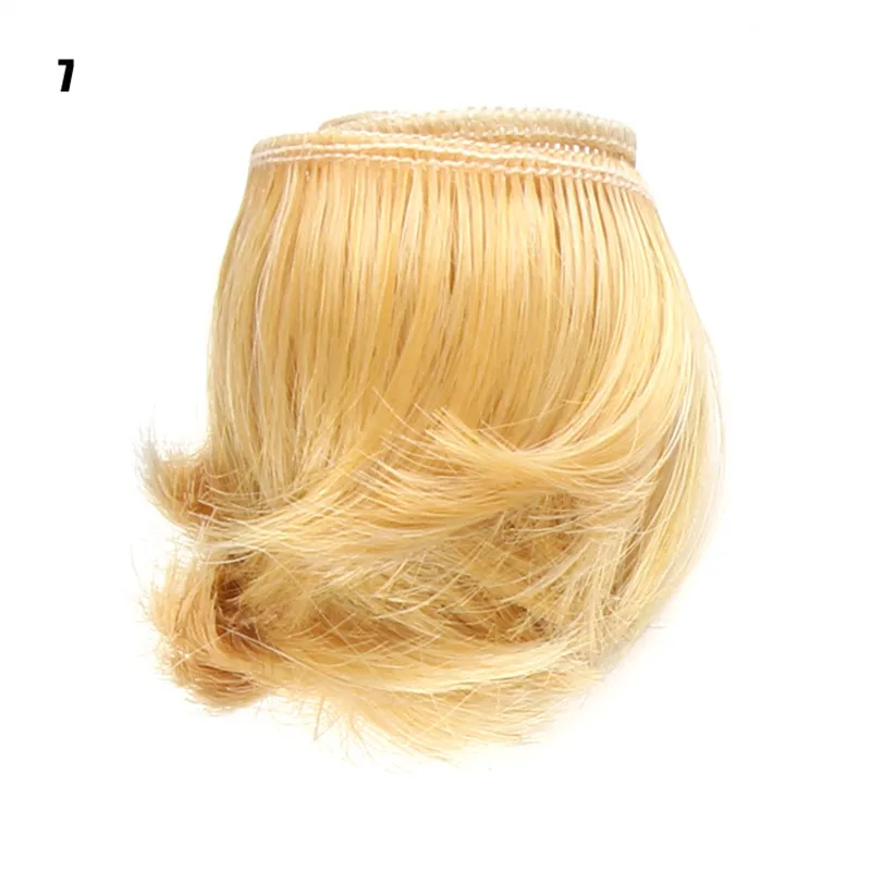 1 шт. 5 см кукла короткие DIY fringe волос/парики коричневый Черный цвет и хаки волос