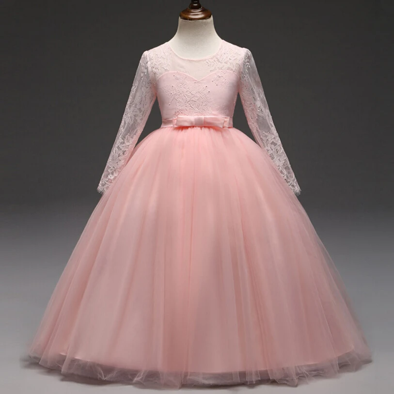 2018 Elegant Girls First Communion Dresses Retro Trend Chic Party Ball Gown Flower Girl Dress for Weddings Vestidos kid Costume |