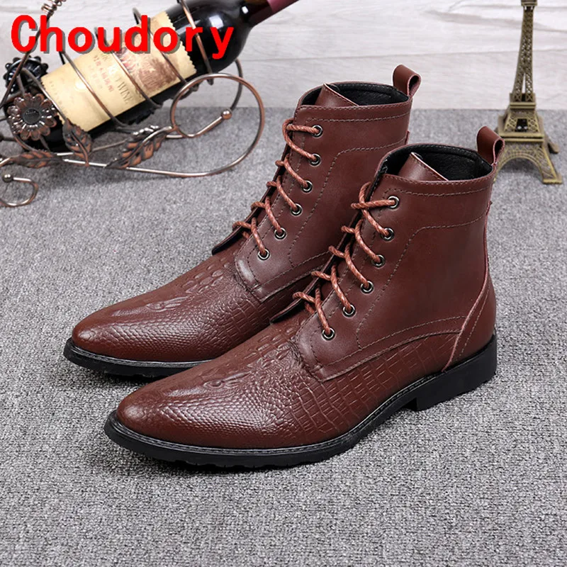 Choudory botas masculina/зимняя обувь для мужчин Цвет черный коричневый натуральная кожа
