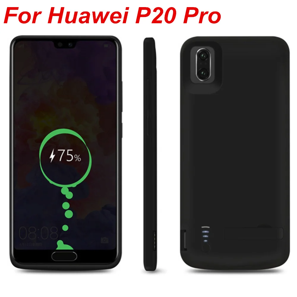 P20 Pro Black 5000 мАч для huawei P20 чехол для батареи запасной аккумулятор зарядное устройство чехол Чехол блок питания банка 6500 мАч для huawei P20 Pro Чехол питания - Цвет: P20 Pro Black