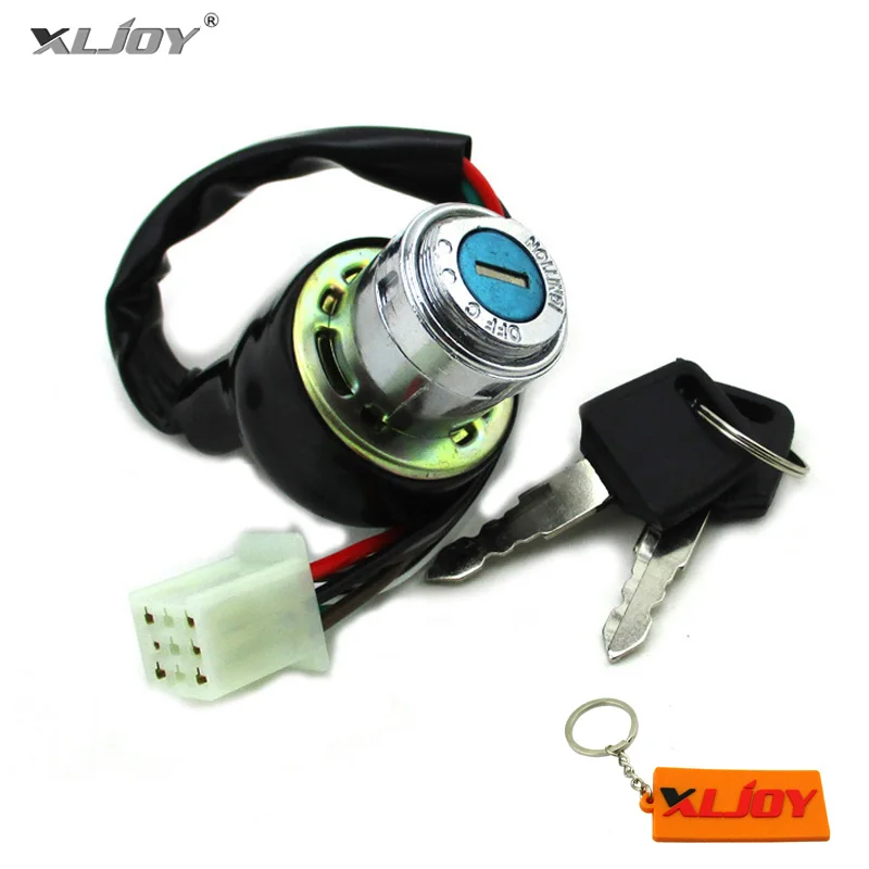 XLJOY 6 wire Pin On Lock переключатель ключа зажигания + 2 для Meerkat Kazuma 50cc 70cc 90cc 110cc 125cc ATV Quad 4
