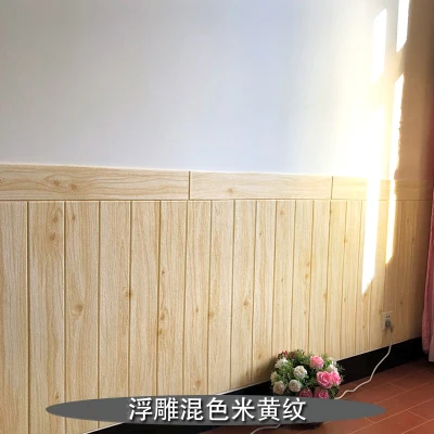 

3D wood paper stereo wall affixed to the TV background skirt wallpaper living room wallpaper waterproof wall decorated bedroom