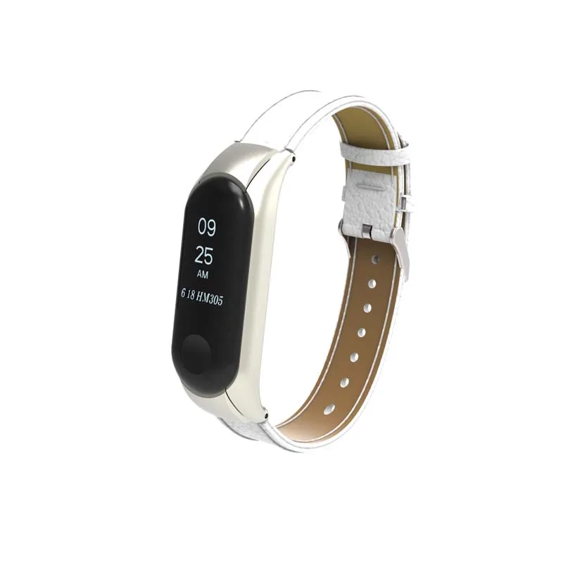 Teamyo mi Band 3 Ремешок Браслет из натуральной кожи для xiaomi mi band 3 Смарт-часы браслет аксессуары ремешок браслет mi Band 3