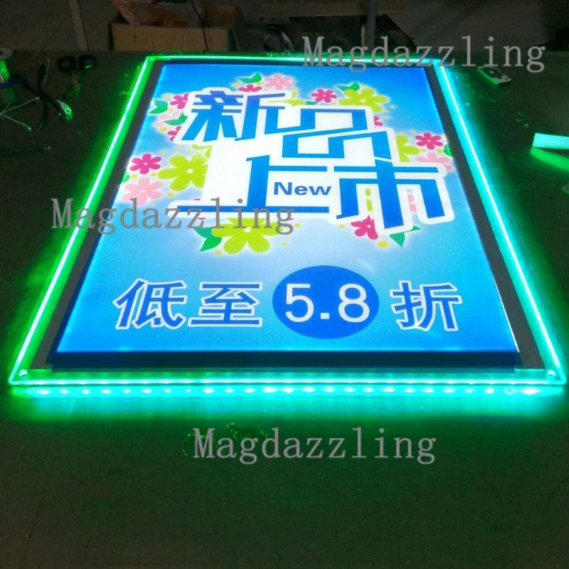 2017 новое поступление 24 &quotx 36&quot тонкая акриловая рамка RGB LEDS Avertising Light Box цвет