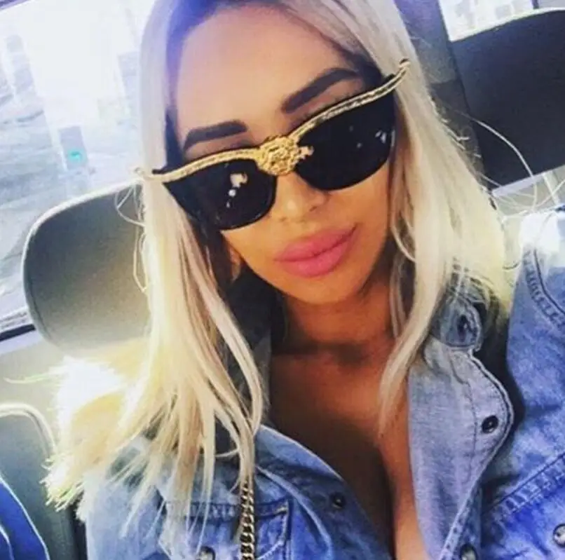 Очки солнцезащитные женские кошачий глаз брендовые Роскошные солнечные очки с