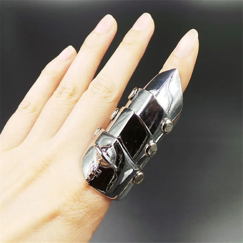 1 шт., Аниме NANA Knuckle Finger, серебряное кольцо для ногтей из сплава, кольцо в стиле панк на палец, украшение для косплея NANA - Цвет: Серебристый