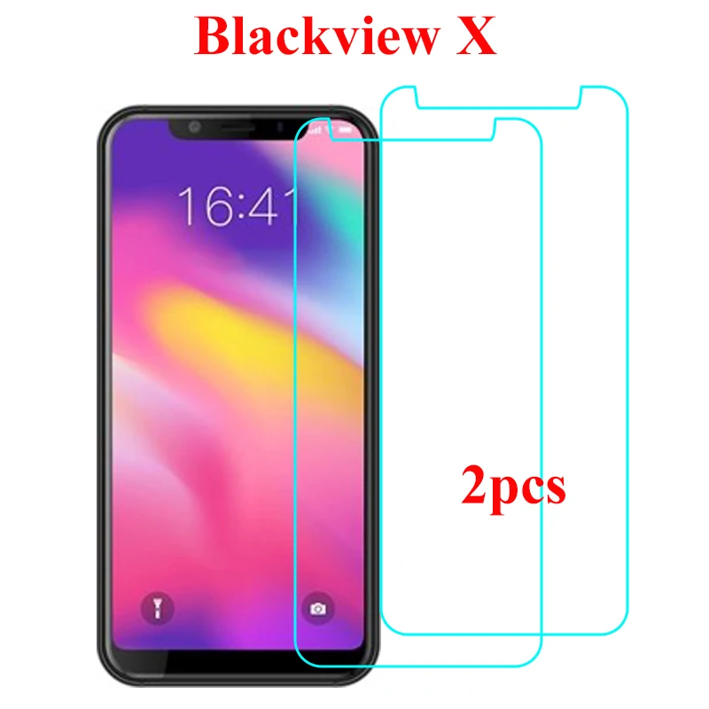 2 шт. протектор экрана для Blackview X стекло 5 85 дюйма прочное закаленное бесплатный