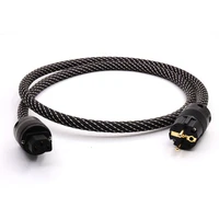 1 piece 5n pure copper schuko power cable gold plated schuko iec plugs power chord mains cable