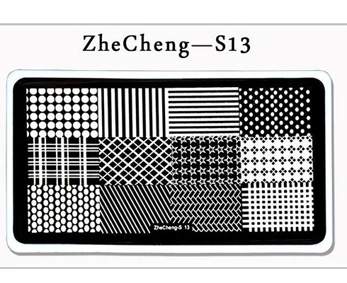 Zhecheng-S13 1* ногтей штамповки пластины Мода ногтей шаблон мультфильм/цветок Рождество стальной штамп шаблон лак для ногтей трафареты Kadou7-22 - Цвет: Zhecheng-S13