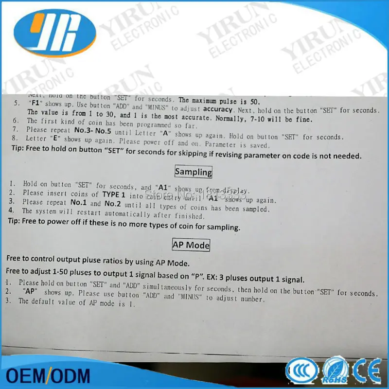 Прочная панель из цинкового сплава селектор монет приемника допускается 6 типов