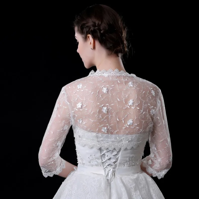 2020 новые белые и цвета слоновой кости с длинным рукавом кружевные куртки