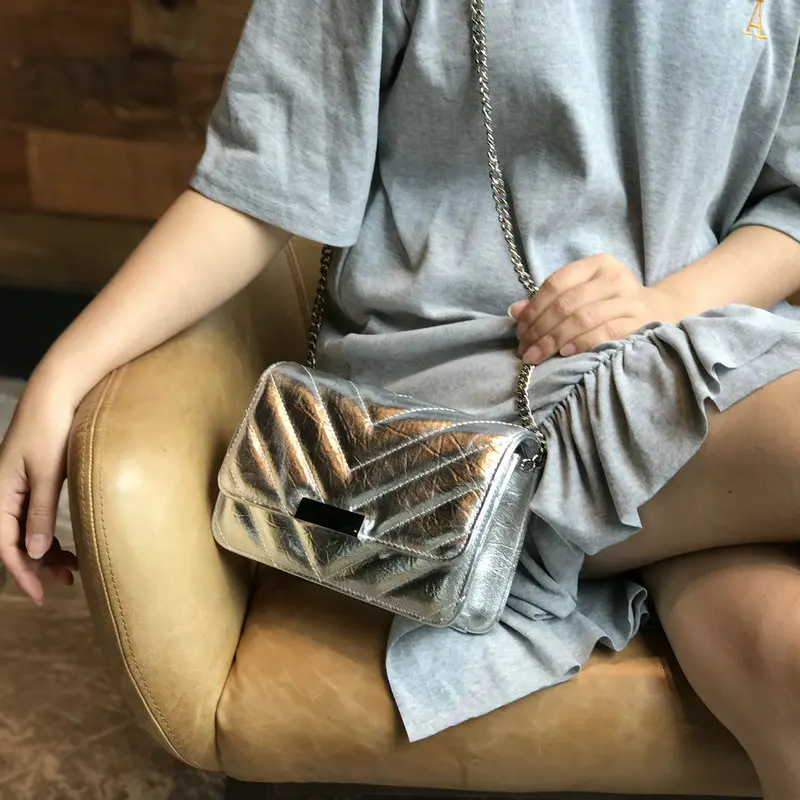2019 новые маленькие сумки для женщин блестящие брендовая модная Диагональная