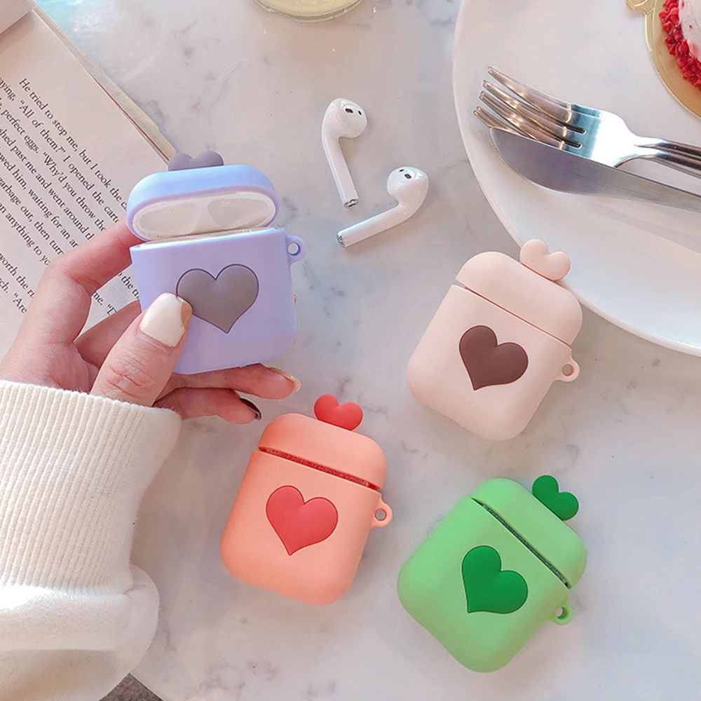 Симпатичные наушники чехол для Apple AirPods 1 Силиконовый ТПУ беспроводные Bluetooth