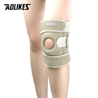 1pcs aolikes breathable four spring knee support brace kneepad adjustable patella knee pads safety