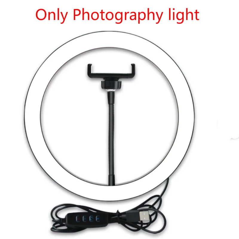 White Portable Selfie Ring Light with Tripod Stand for Live Stream-LED Ring Light with Phone Holder for iPhone Samsung YouTube - Color: White