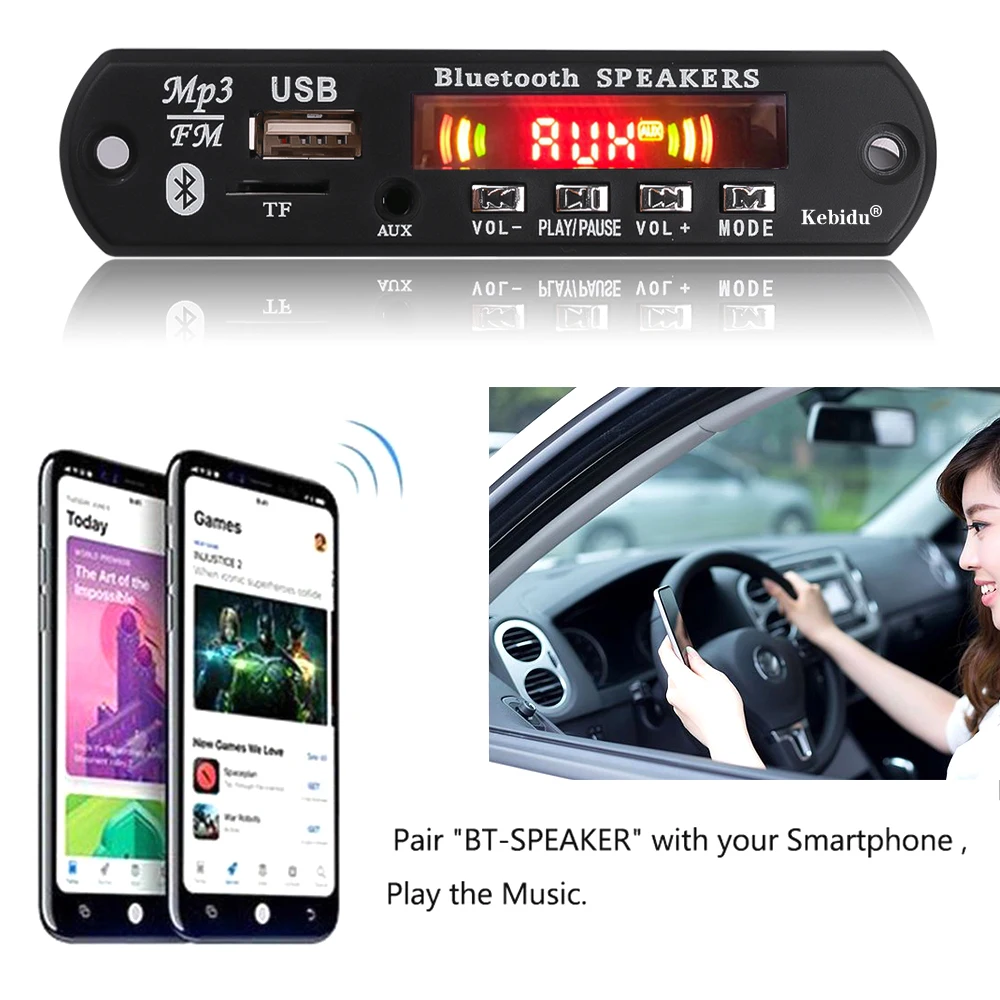 Плата декодера с поддержкой Bluetooth 5 0 MP3 WMA WAV APE В беспроводной аудиомодуль цветной