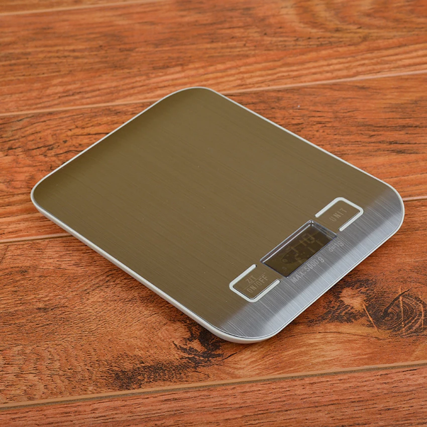Цифровые кухонные весы многофункциональные портативные 5 кг из нержавеющей